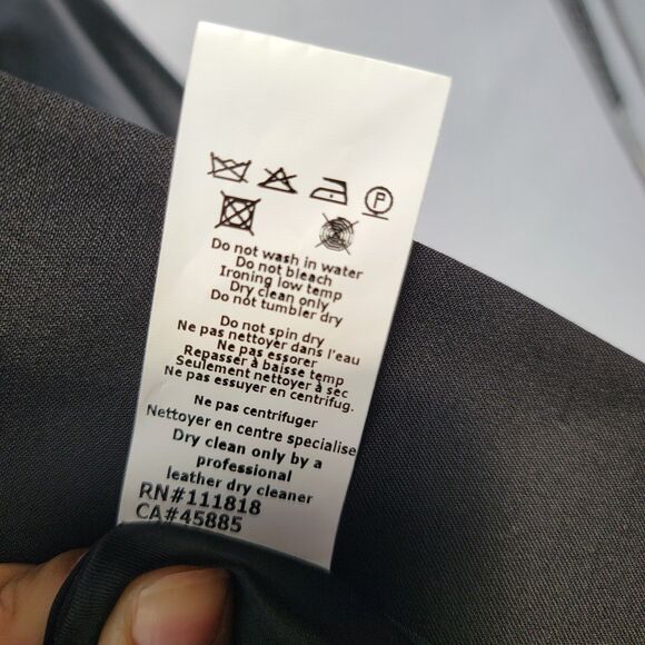 NWT Michael Kors Collection Black with Leather Sleeves Size 0 Retails $1495 - Picture 9 of 10